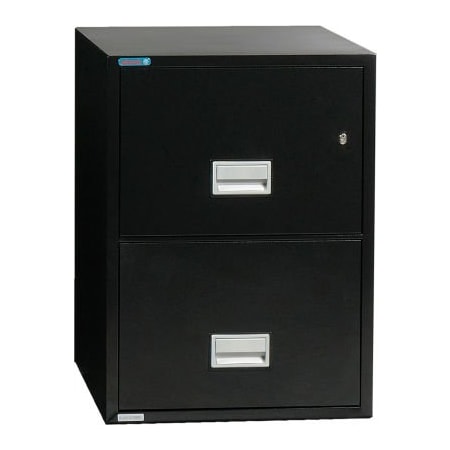 Phoenix Safe International Phoenix Safe Vertical 31" 2-Drawer Legal Fire and Water Resistant File Cabinet, Black - LGL2W31B LGL2W31B